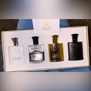 Creed cologne gift set for men White Box with Gold Logo